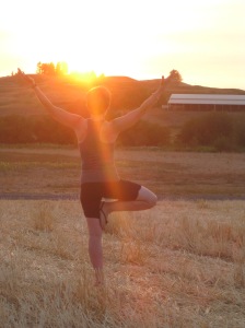 Last day of August, sunset yoga